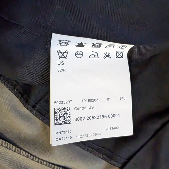 BOSS Hugo Boss 32R 100% Wool Dress Pants Trousers Grey Green Neutral Made in USA - Picture 4 of 6